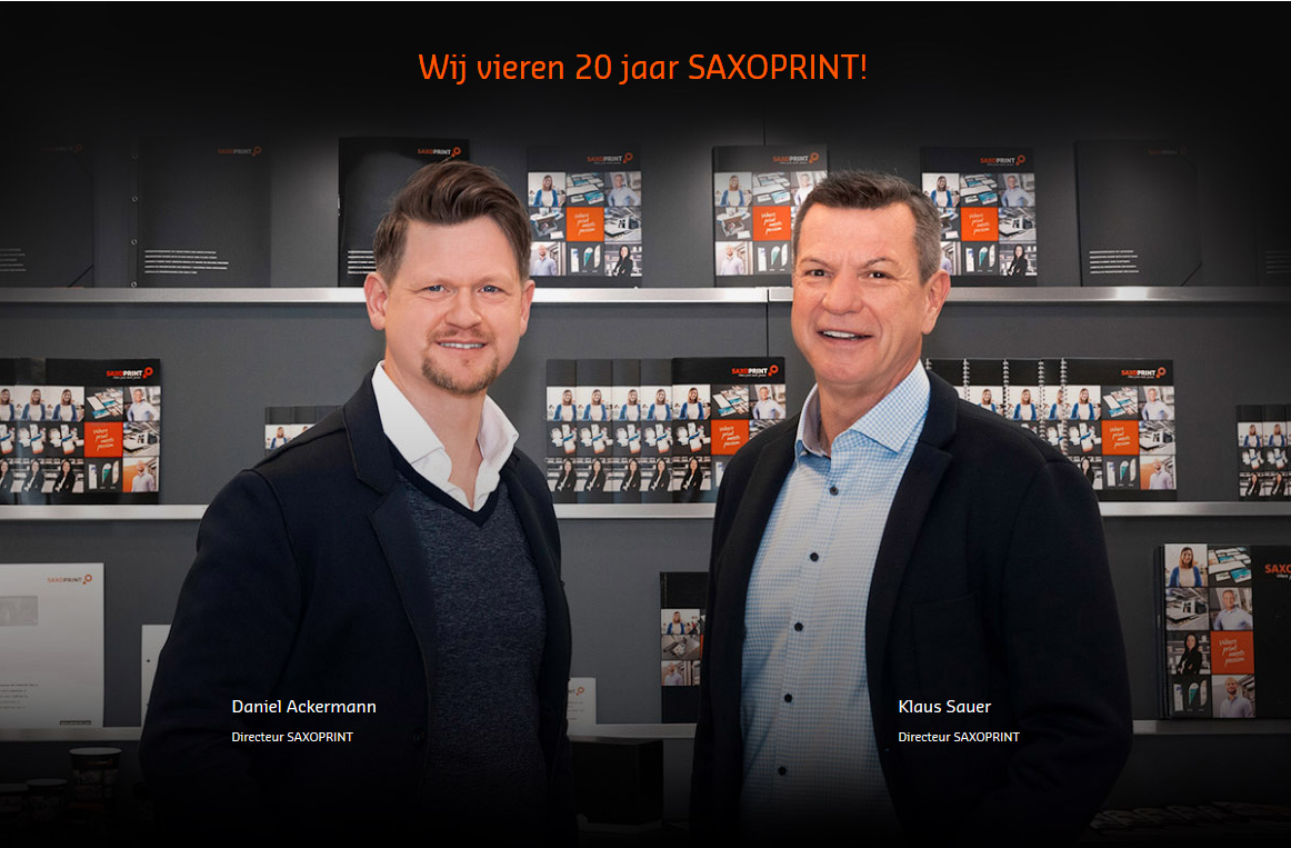 directeuren van SAXOPRINT Klaus Sauer en Daniel Ackermann