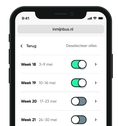 Inmijnbus Per Week
