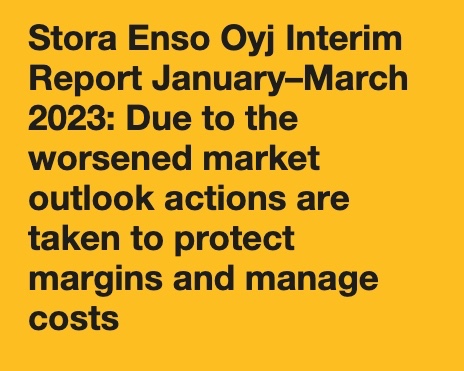 Stora Enso Q1 2023