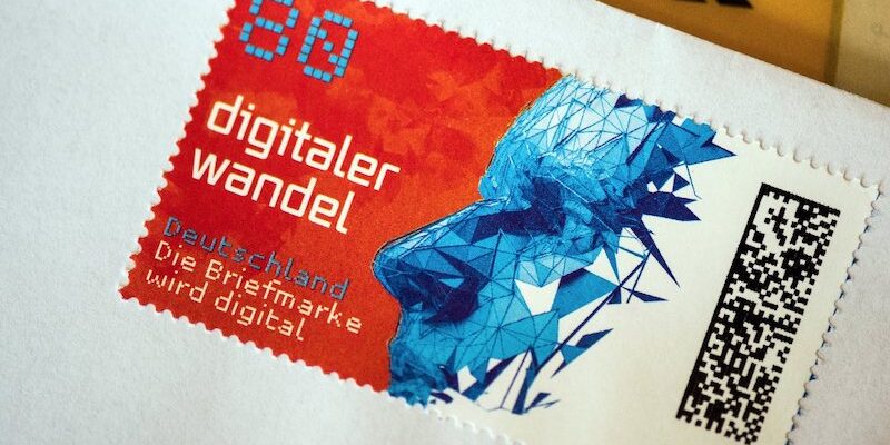 Postzegel Met Qr