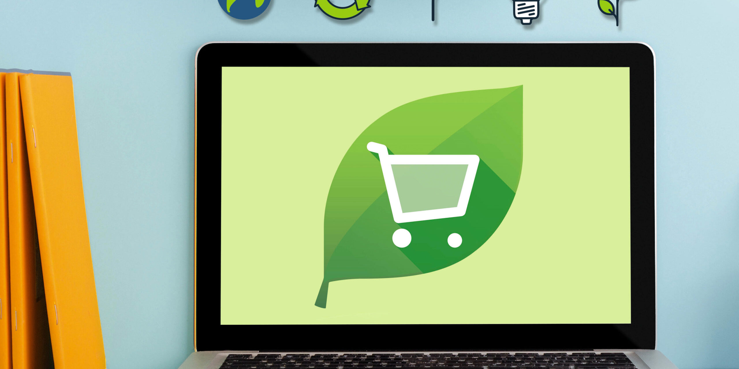 groene winkelwagen onlineprinters